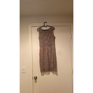 ❤️❤️Tan Floral Lace Fitted Dress